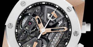 The skeleton dials copy Audemars Piguet Royal Oak Concept 26223RO.OO.D010CA.01 watches have many useful details.