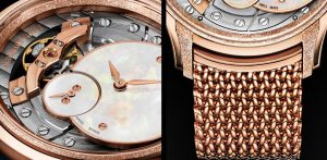 The luxury replica Audemars Piguet Millenary 77244OR.GG.1272OR.01 watches are made from 18k rose gold.