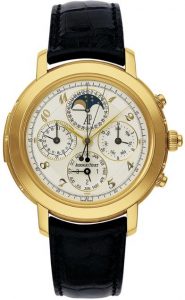 The retro copy Audemars Piguet Jules Audemars 25866BA.OO.D002CR.02 watches are made from 18k yellow gold.