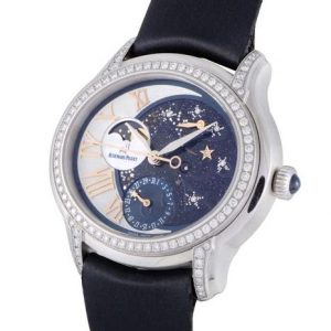 The off-centred dials fake Audemars Piguet Millenary 77315BC.ZZ.D007SU.01 watches have starry sky.