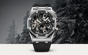 The stainless steel fake Audemars Piguet Royal Oak Offshore watches have skeleton dials.