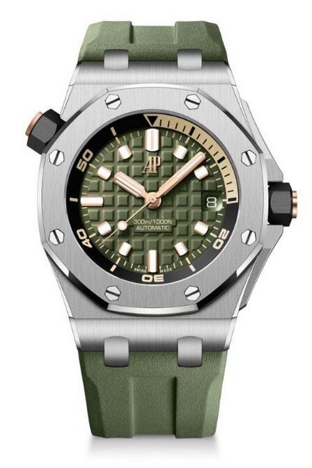 Swiss made fake watches are fashionable with khaki green color.